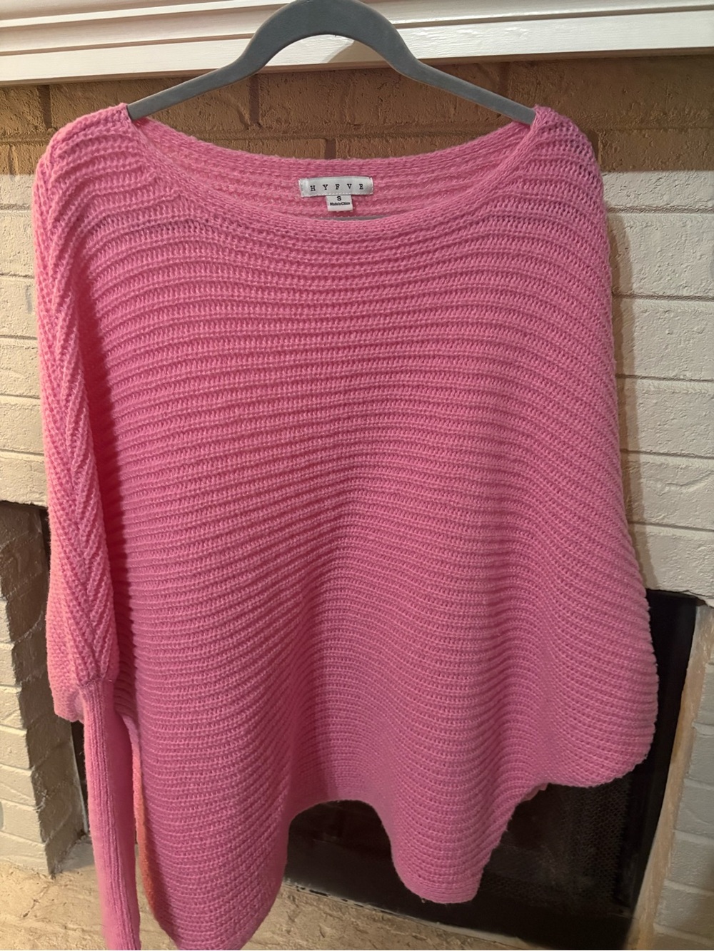 HYFVE Soft Pink Ribbed Crew Neck Sweater